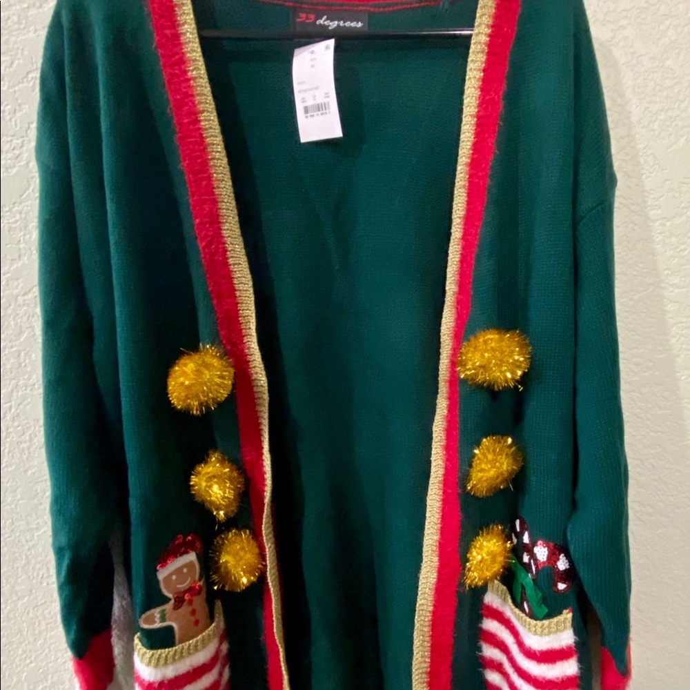 Christmas Ugly Sweater/Cardigan new with tags!